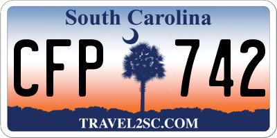 SC license plate CFP742