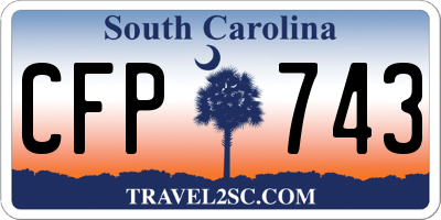SC license plate CFP743