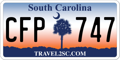SC license plate CFP747