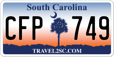 SC license plate CFP749