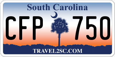 SC license plate CFP750