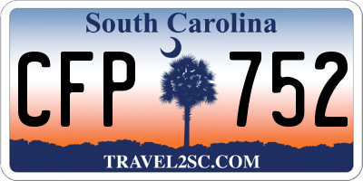 SC license plate CFP752