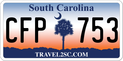 SC license plate CFP753