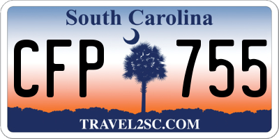 SC license plate CFP755
