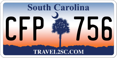 SC license plate CFP756