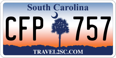 SC license plate CFP757