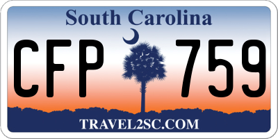 SC license plate CFP759