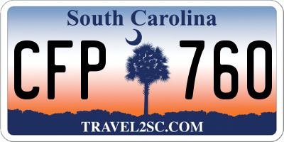 SC license plate CFP760