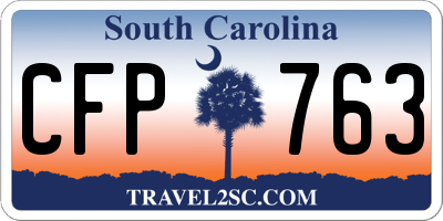 SC license plate CFP763