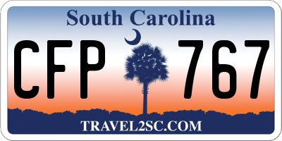 SC license plate CFP767