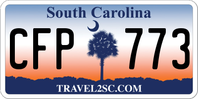SC license plate CFP773