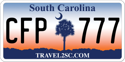 SC license plate CFP777