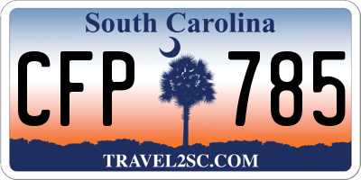 SC license plate CFP785