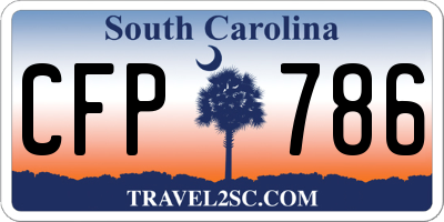 SC license plate CFP786