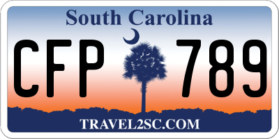 SC license plate CFP789