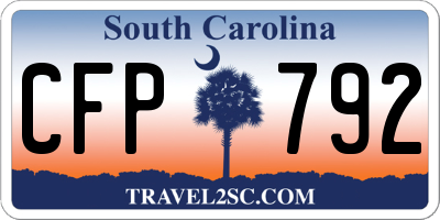 SC license plate CFP792