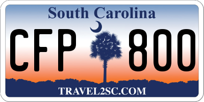 SC license plate CFP800