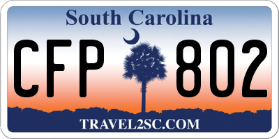 SC license plate CFP802