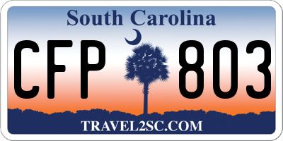 SC license plate CFP803