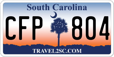 SC license plate CFP804
