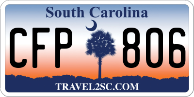 SC license plate CFP806