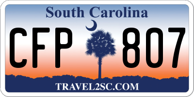 SC license plate CFP807