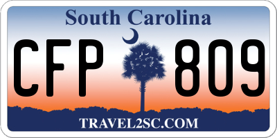 SC license plate CFP809
