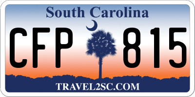 SC license plate CFP815
