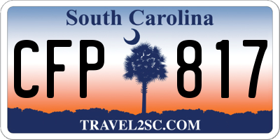 SC license plate CFP817