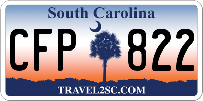 SC license plate CFP822