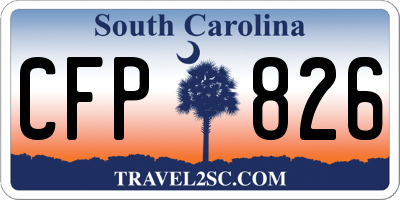 SC license plate CFP826