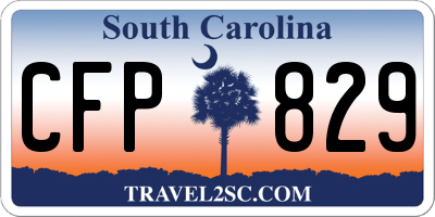 SC license plate CFP829