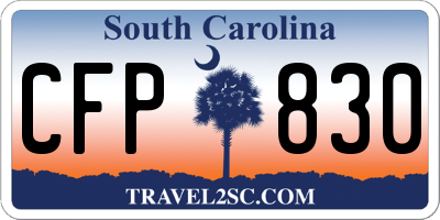 SC license plate CFP830