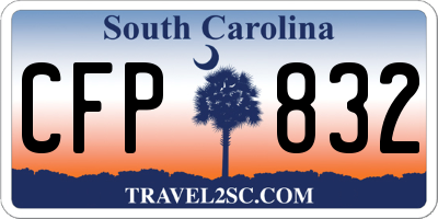 SC license plate CFP832