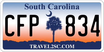 SC license plate CFP834
