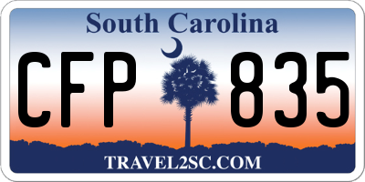 SC license plate CFP835
