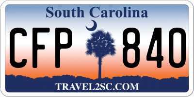 SC license plate CFP840
