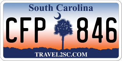 SC license plate CFP846