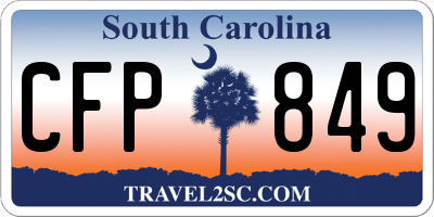 SC license plate CFP849