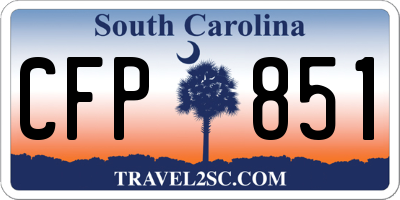 SC license plate CFP851