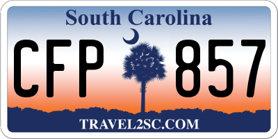 SC license plate CFP857