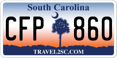SC license plate CFP860