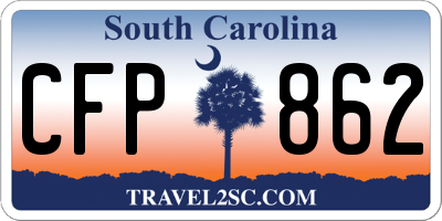 SC license plate CFP862