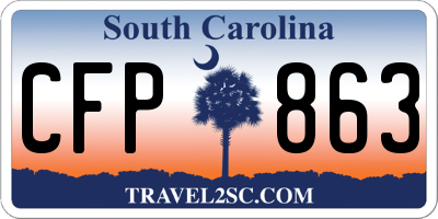 SC license plate CFP863