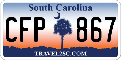 SC license plate CFP867
