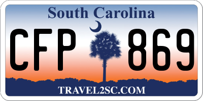 SC license plate CFP869