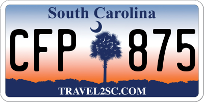 SC license plate CFP875