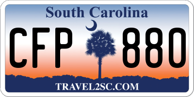 SC license plate CFP880