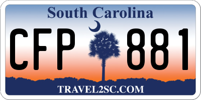 SC license plate CFP881