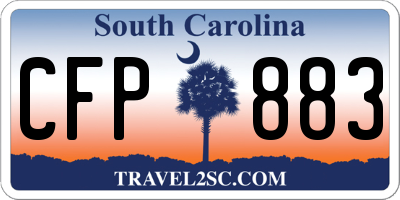 SC license plate CFP883